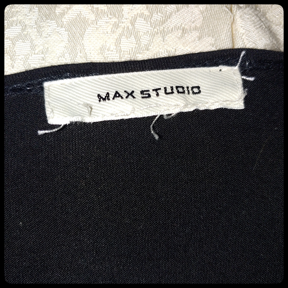 Max Studio Black Wrap Robe Dress - Picture 5 of 9